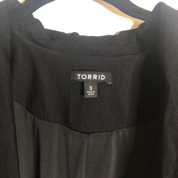 Torrid Plus Size Chic Cutaway Stretch Blazer Black #10425350 Size 3X - Picture 5 of 14